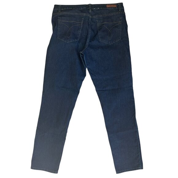 Calvin Klein Women's Jegging Legging Blue Denim Cotton Jean Sz 14 High‎ Rise - Picture 3 of 4